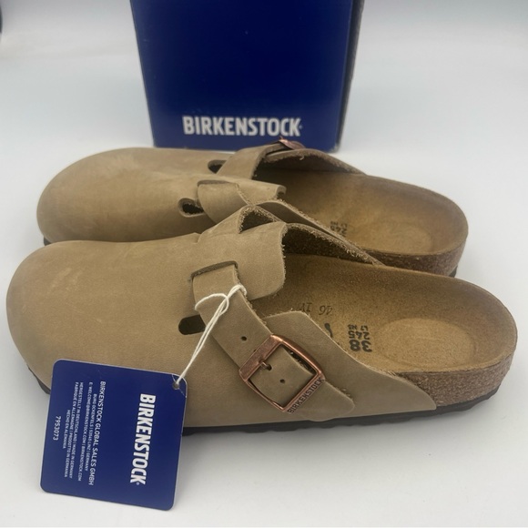Birkenstock Boston BS Tabacco Brown Clog Shoe Size EU38 US 7-7.5 WMNS. NEW W/BOX - Picture 9 of 16